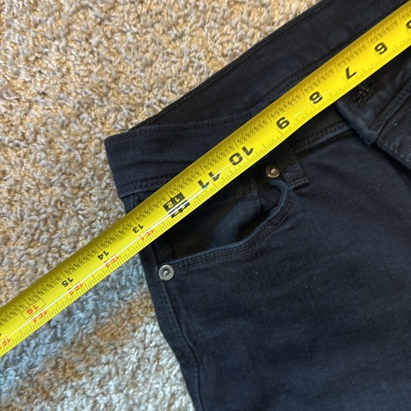 Pistola Frayed Fringe Crop Flare Jeans Black - Picture 7 of 13